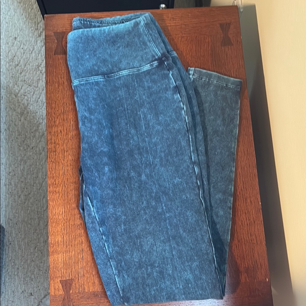 Blue Denim Leggings